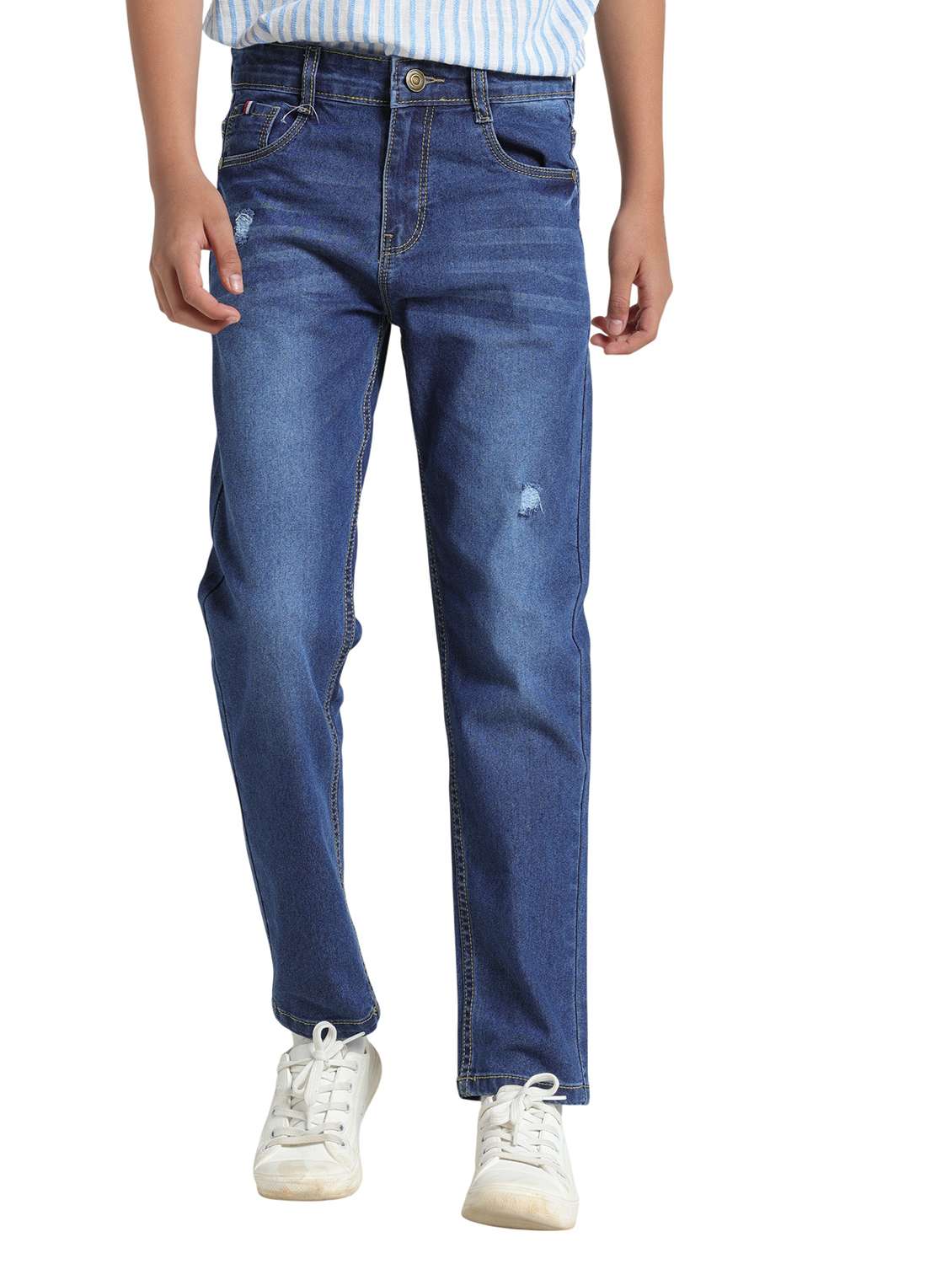 blue denim distressed jean - 22293628 -  Standard Image - 1