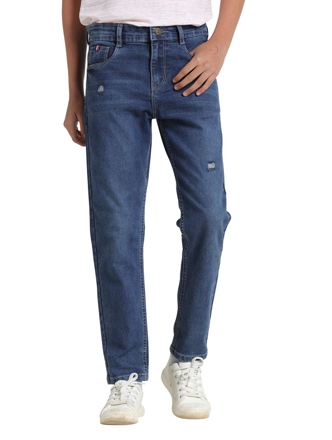 blue denim distressed jean - 22293629 -  Standard Image - 1