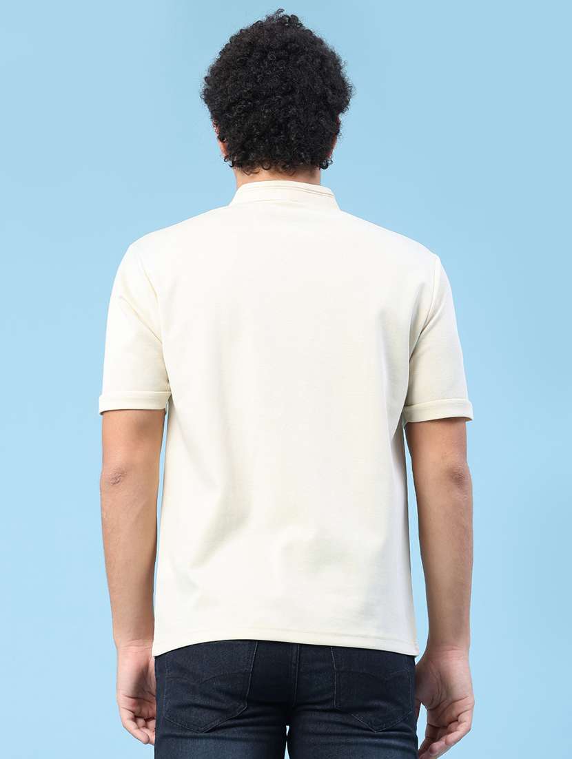 men solid short sleeves regular fit t-shirt - 22293676 -  Standard Image - 4