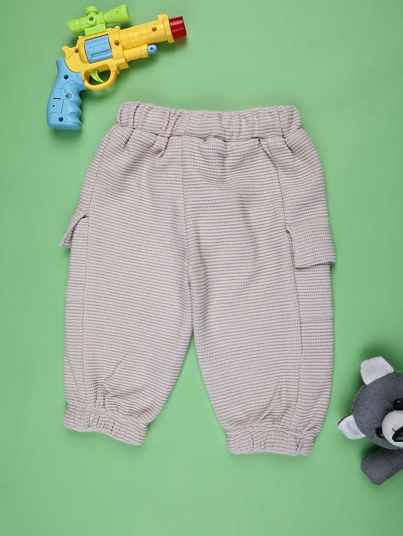 boys solid mid rise cargo jogger - 22293792 -  Standard Image - 1