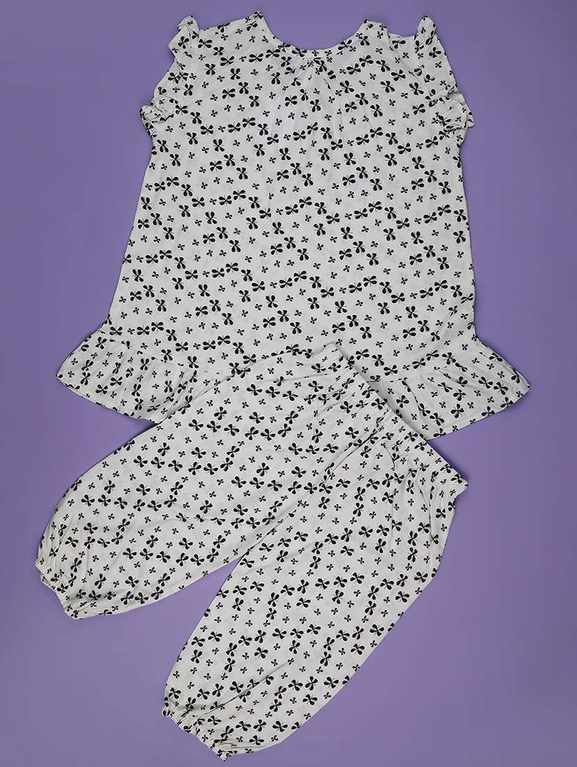 girls printed sleeveless twin set - 22293794 -  Standard Image - 1