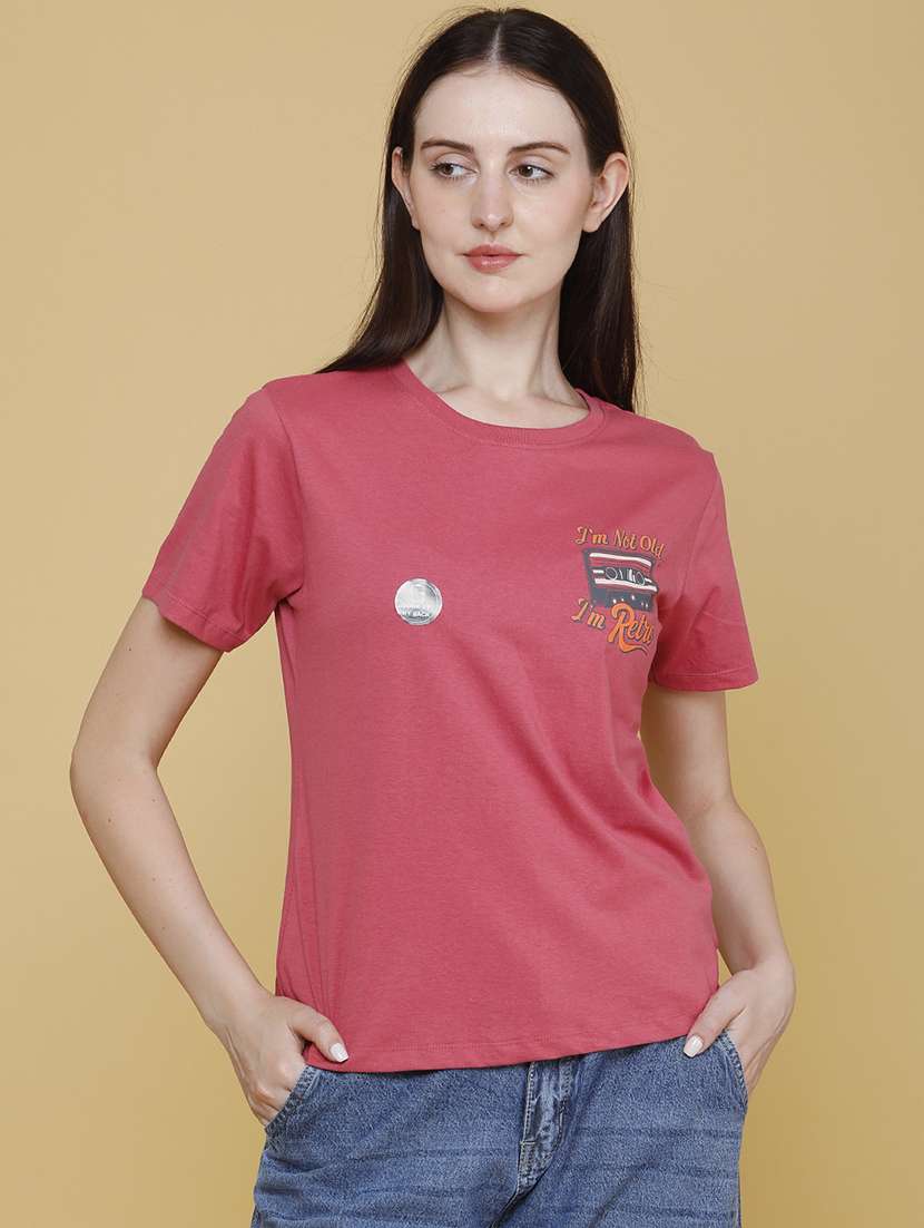 women printed short sleeves regular fit t-shirt - 22293845 -  Standard Image - 4