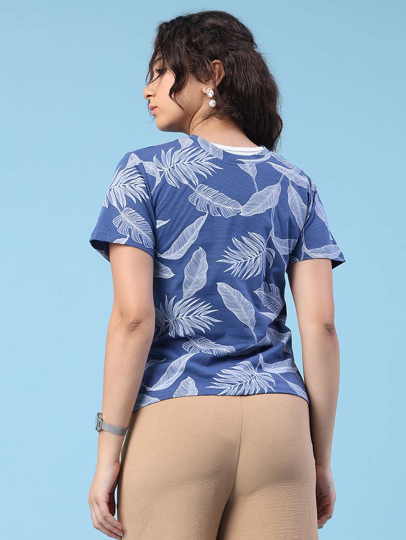 women printed round neck t-shirt - 22293850 -  Standard Image - 4