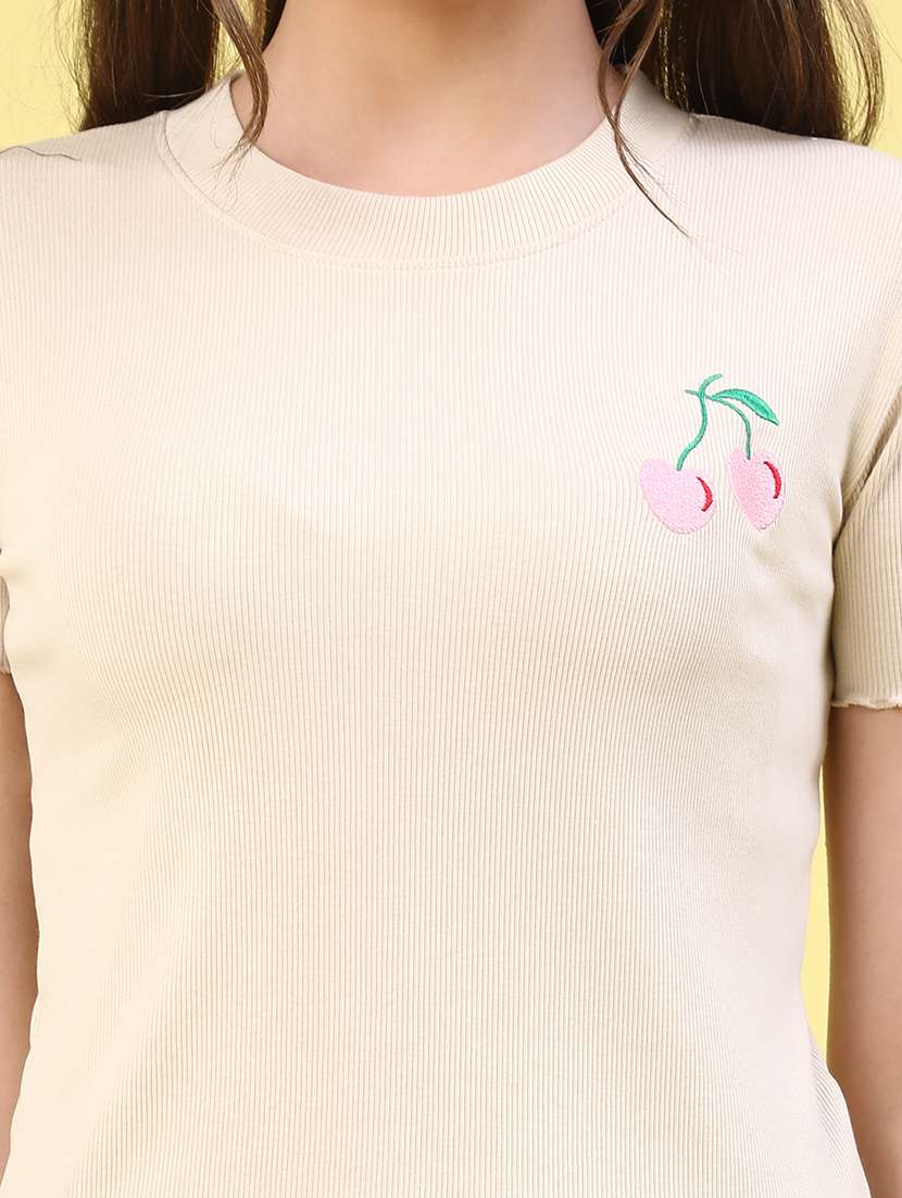 beige cotton regular top - 22293857 -  Standard Image - 1