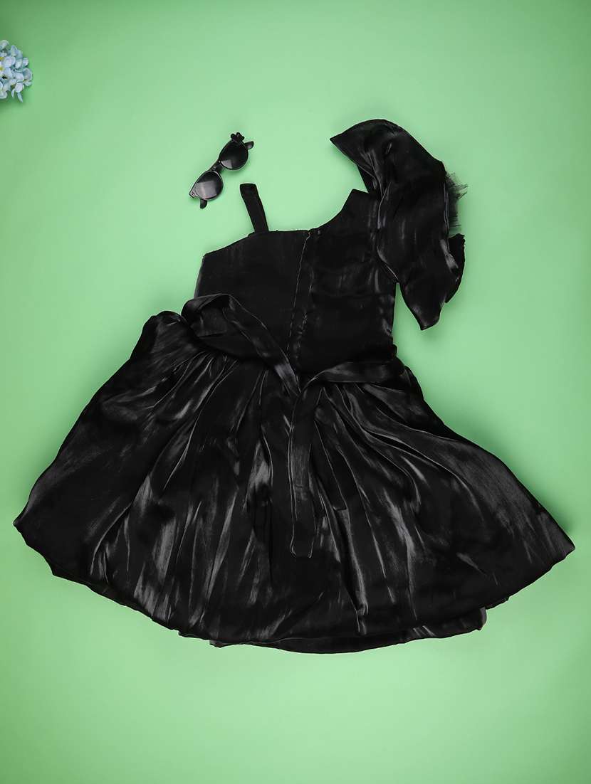 girls self designed sleeveless flared frock - 22293877 -  Standard Image - 1