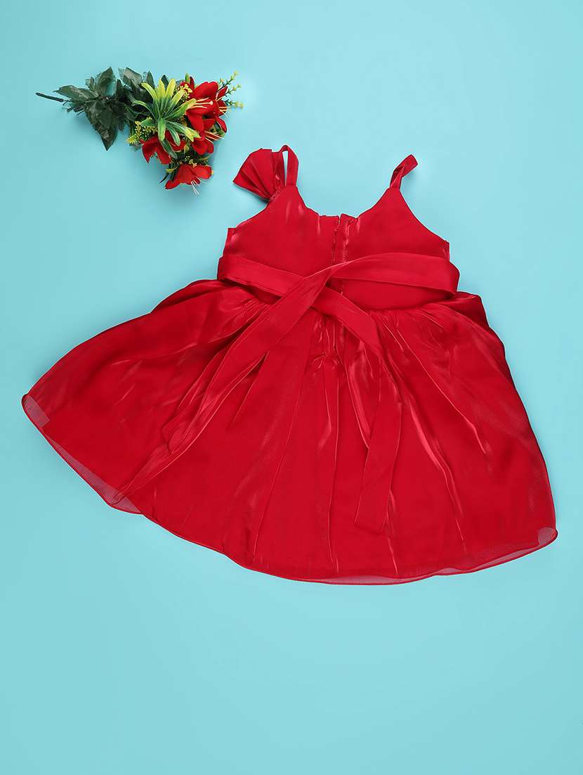 girls self designed sleeveless flared frock - 22293882 -  Standard Image - 1