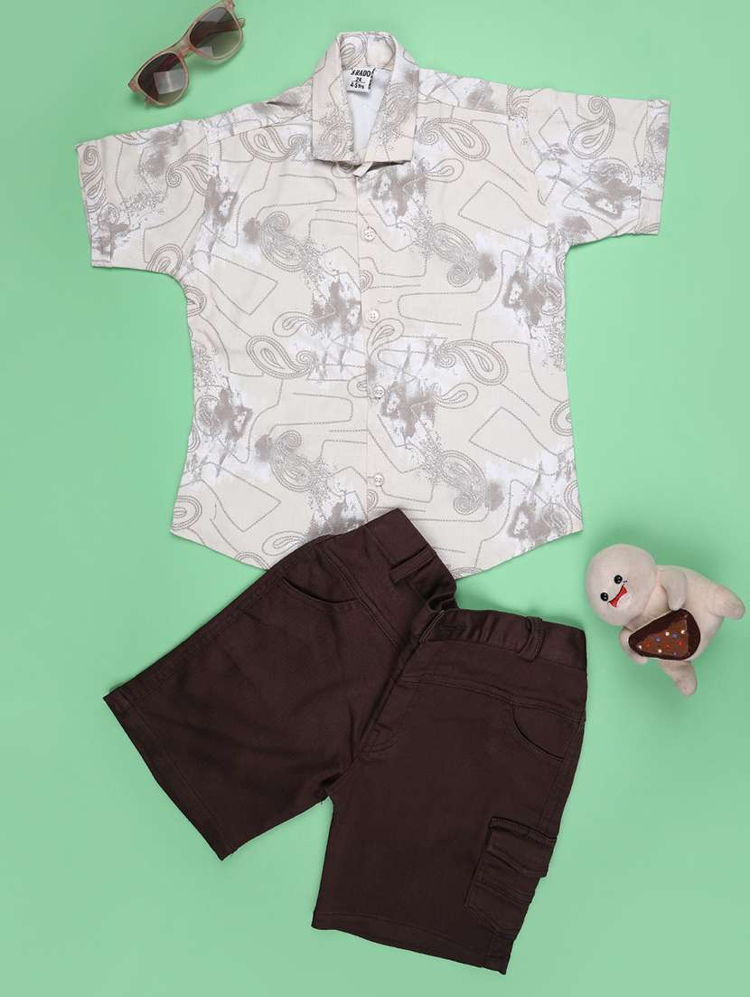 kids printed shirt and shorts set - 22294039 -  Standard Image - 1