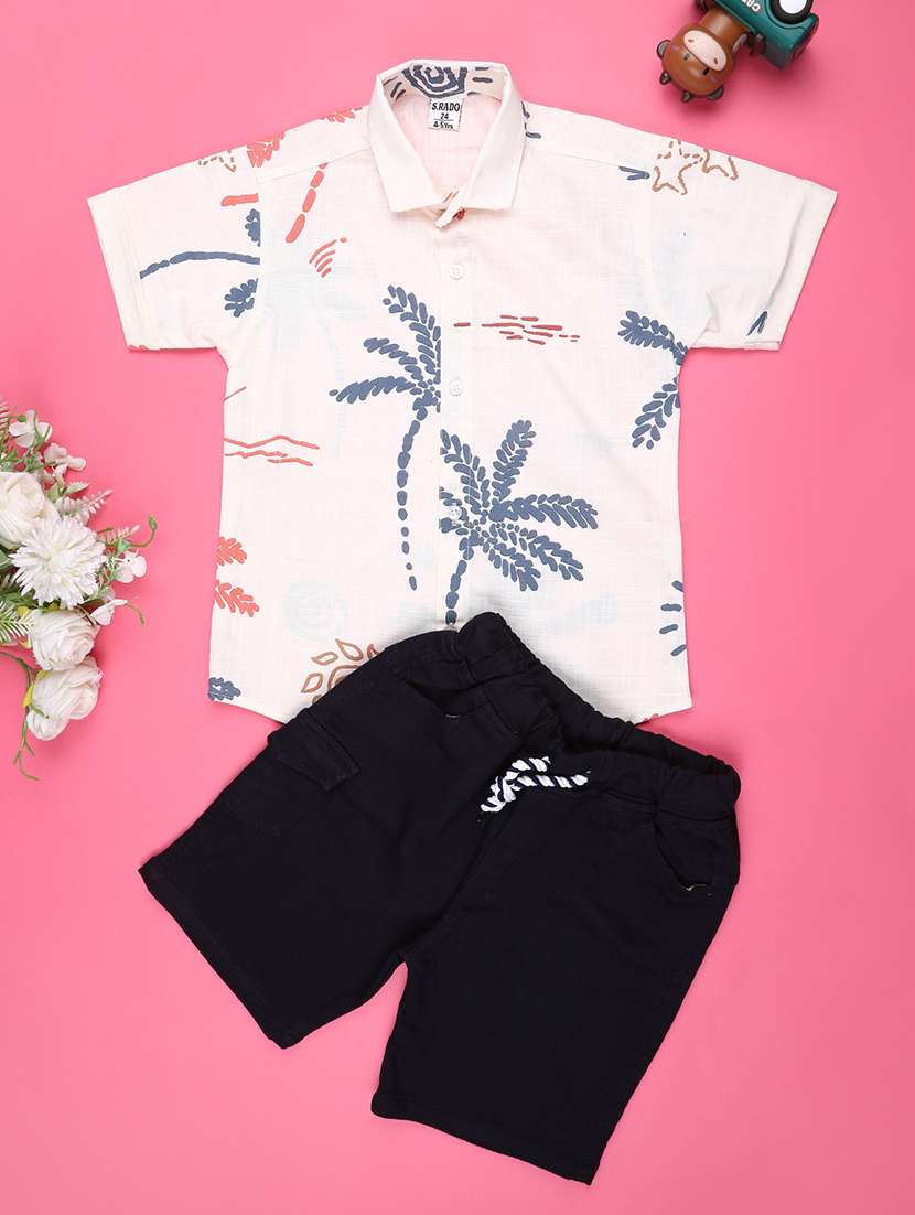 kids printed shirt and shorts set - 22294044 -  Standard Image - 1