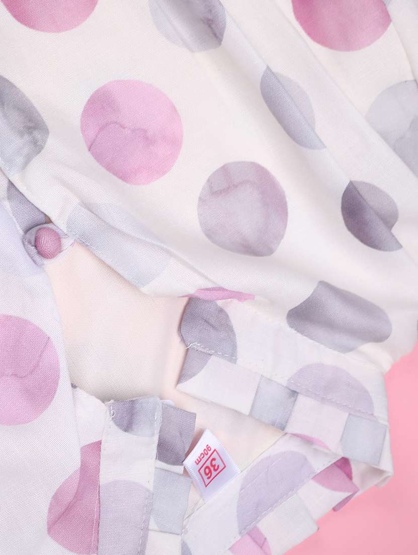 girls printed three quater sleeve tiered dress - 22294049 -  Standard Image - 4