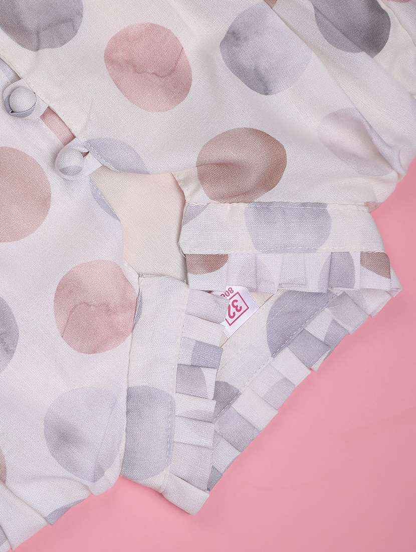 girls printed long sleeve tiered dress - 22294050 -  Standard Image - 4