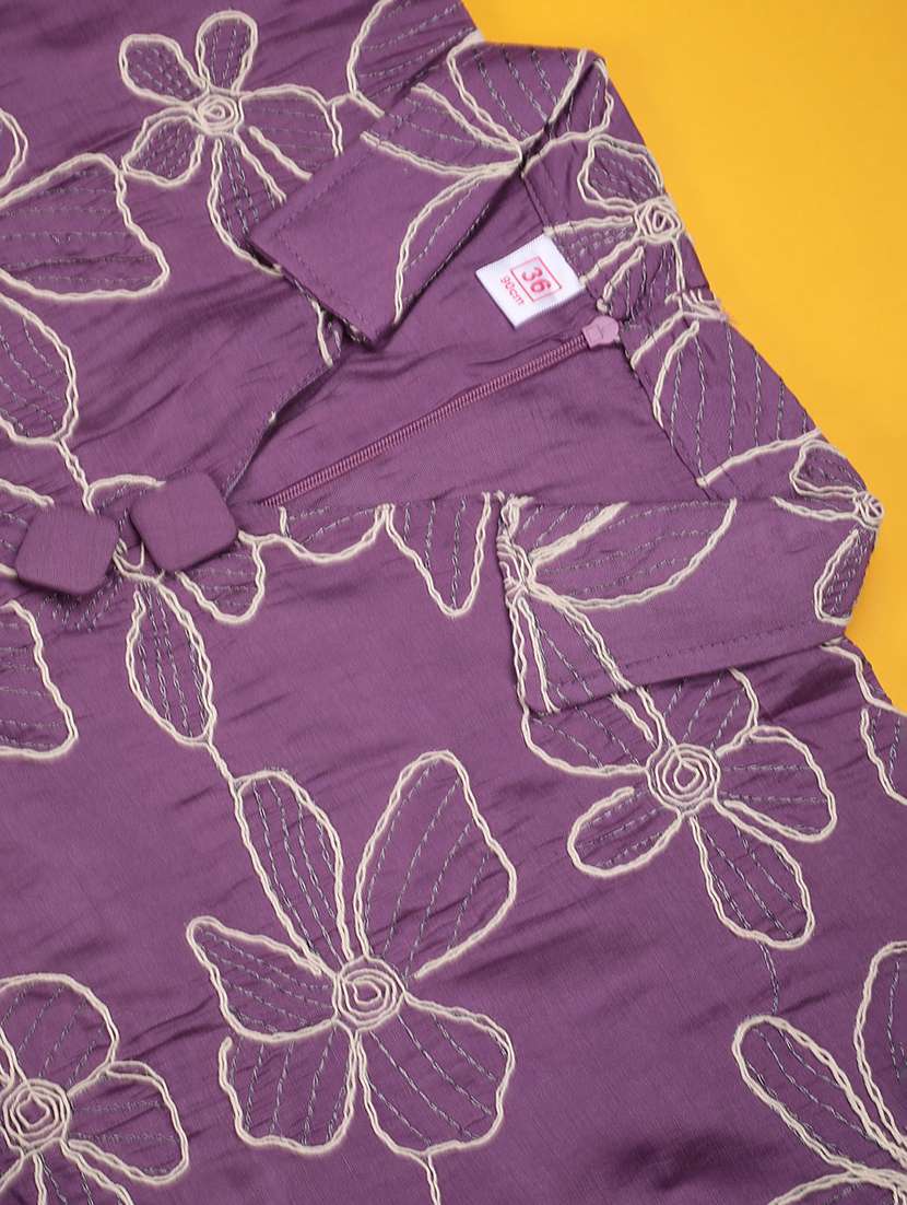 girls embroidered short sleeve fit & flare dress - 22294055 -  Standard Image - 4