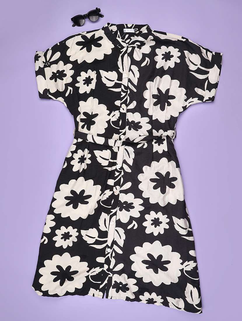 girls floral print short sleeve shirt dress - 22294087 -  Standard Image - 1