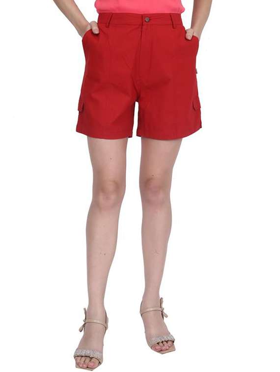 women solid mid rise tailored regular