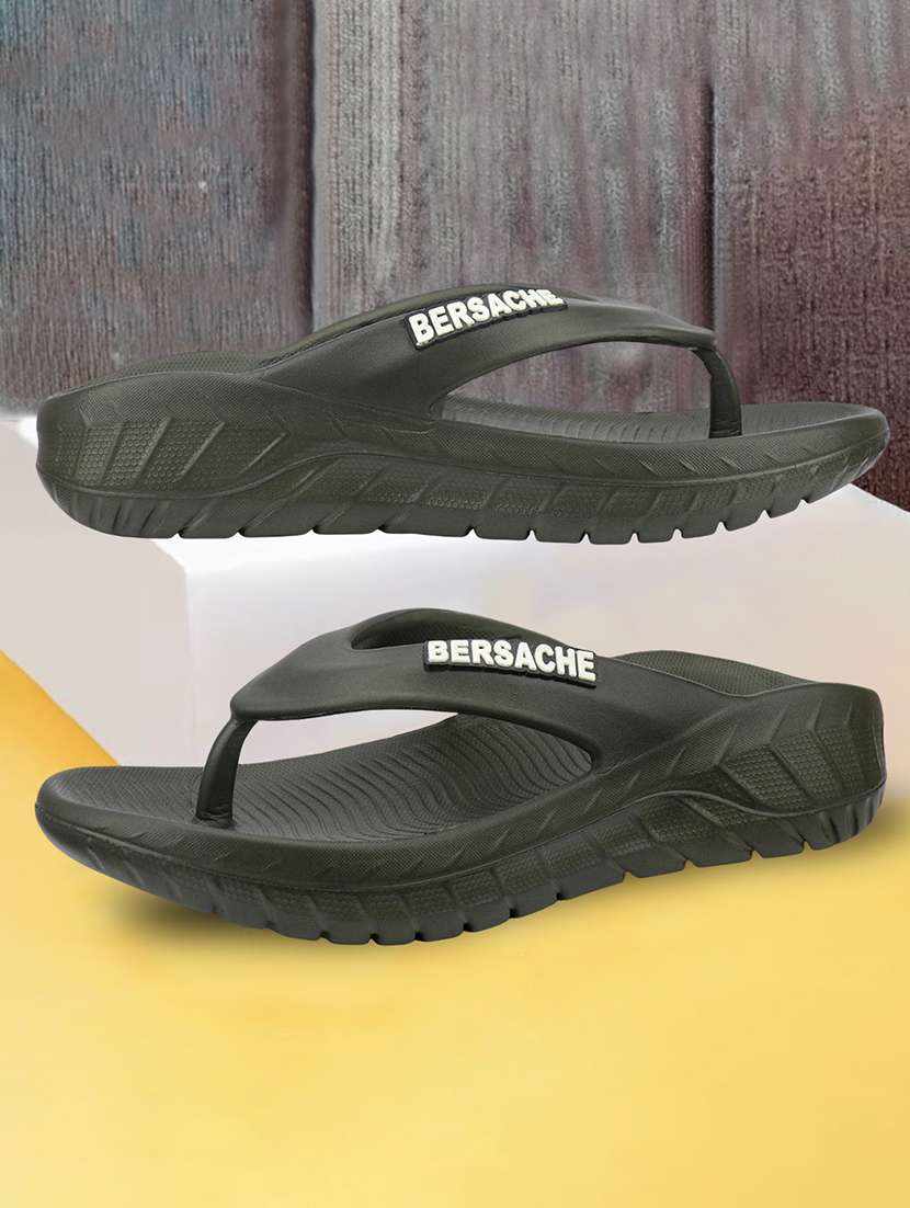 men solid toe seperator slipper