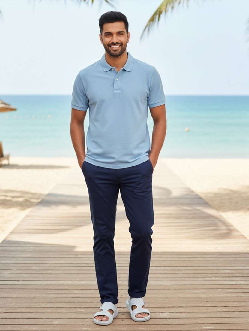 men textured slip on slider - 22294303 -  Standard Image - 1