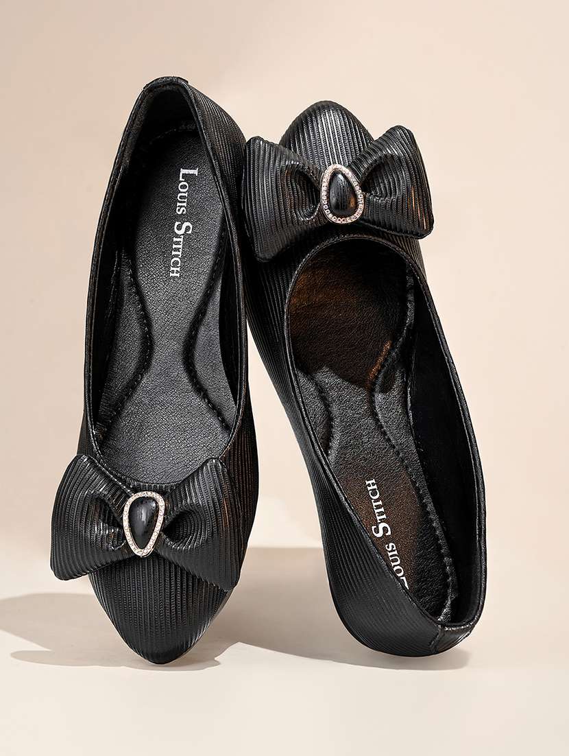 black pu ballerina - 22294328 -  Standard Image - 1