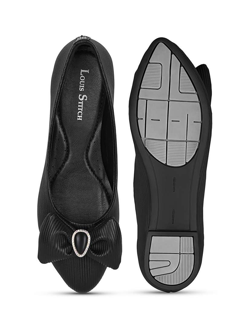 black pu ballerina - 22294328 -  Standard Image - 4