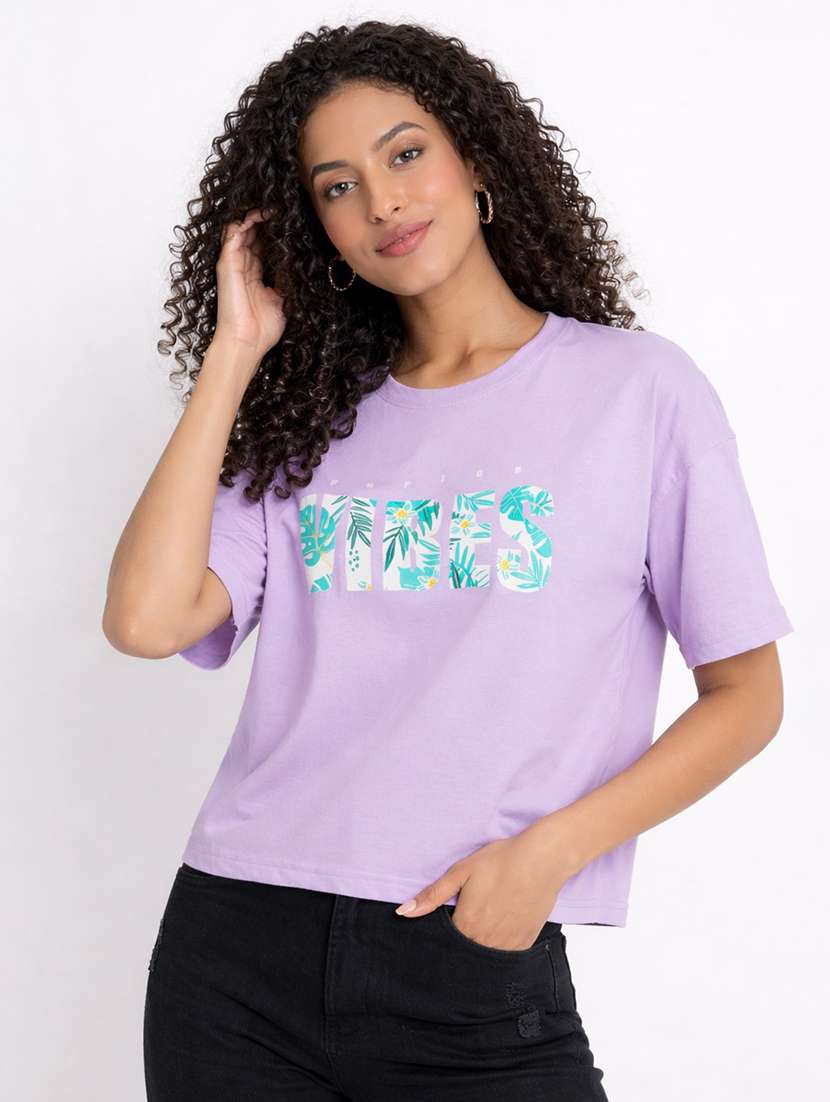 women pack of 2 printed oversized t-shirt - 22294867 -  Standard Image - 1