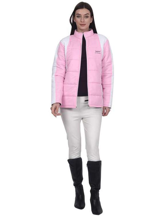 women stand collar long sleeve quilted jacket - 22294886 -  Standard Image - 4