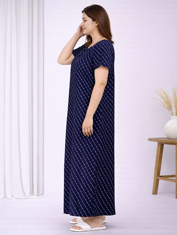 women printed short sleeve nighty - 22294902 -  Standard Image - 1