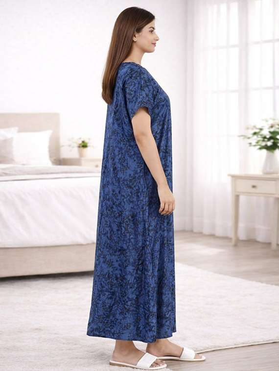 women printed short sleeve nighty - 22294960 -  Standard Image - 1