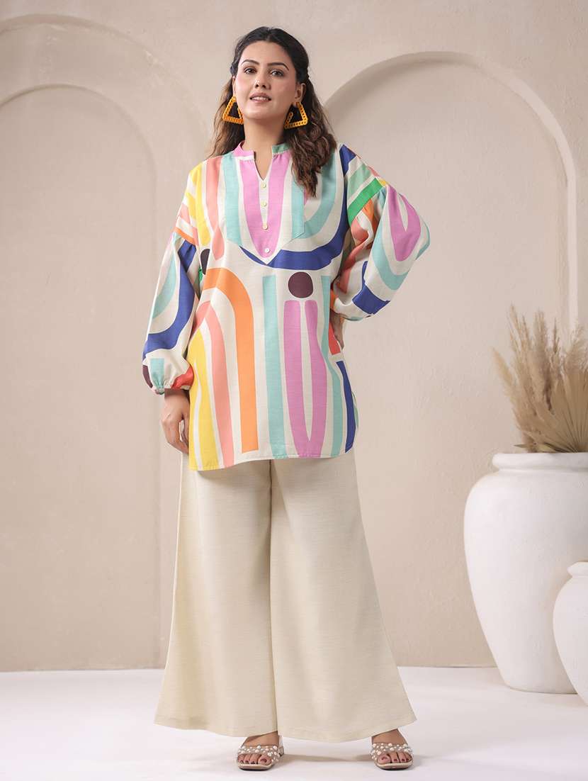 women printed long sleeve ethnic co-ord set - 22294984 -  Standard Image - 1