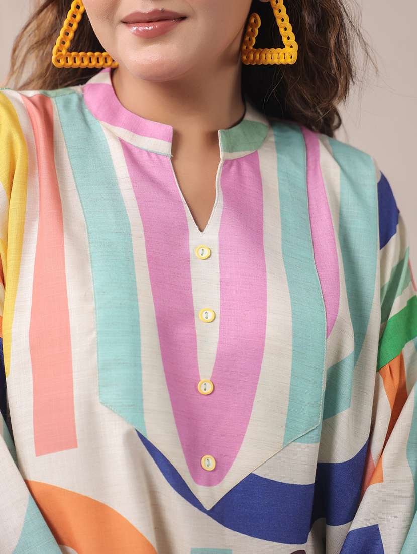 women printed long sleeve ethnic co-ord set - 22294984 -  Standard Image - 6