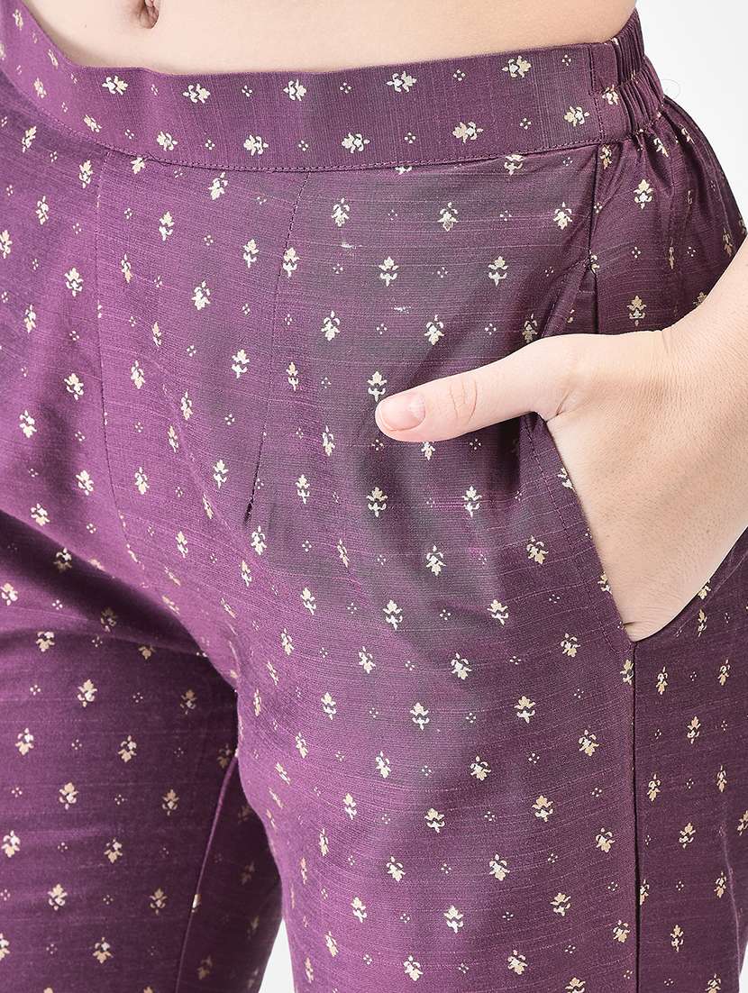 women printed three quarter sleeve ethnic co-ord set - 22294998 -  Standard Image - 6