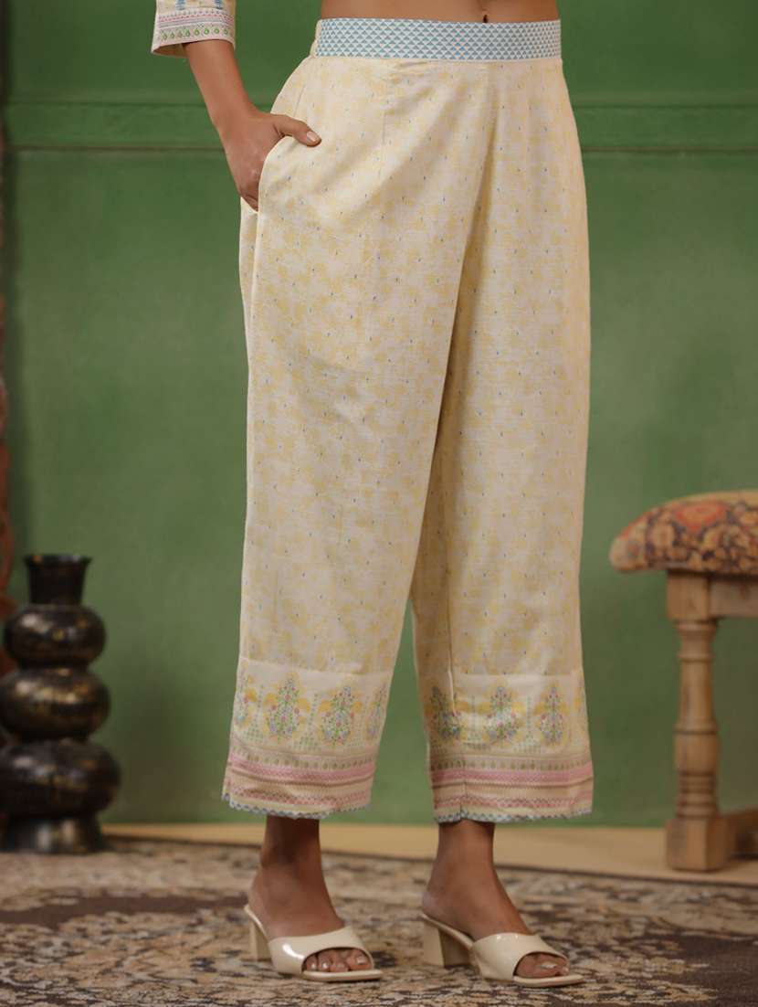 women printed three quarter sleeve ethnic co-ord set - 22295004 -  Standard Image - 4