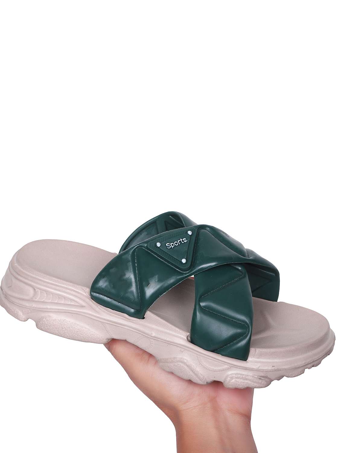 women solid slip on slides - 22295037 -  Standard Image - 4