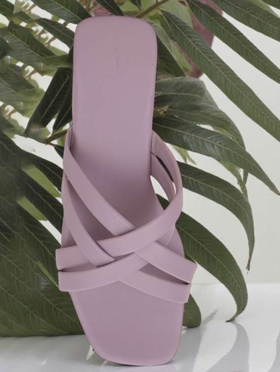 women solid slip on flat sandal - 22295053 -  Standard Image - 1