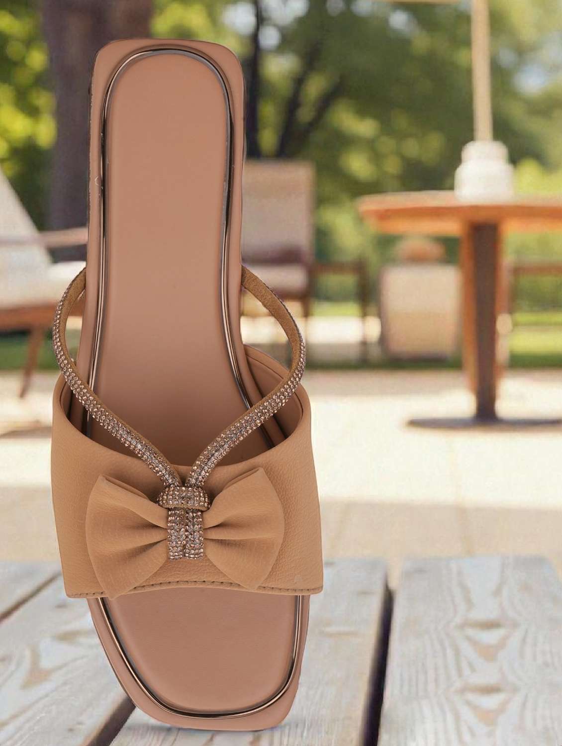 women solid slip on flat sandal - 22295057 -  Standard Image - 1