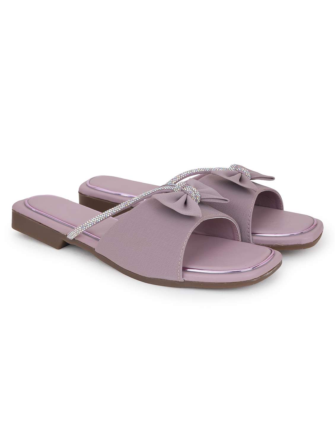 women solid slip on flat sandal - 22295059 -  Standard Image - 1