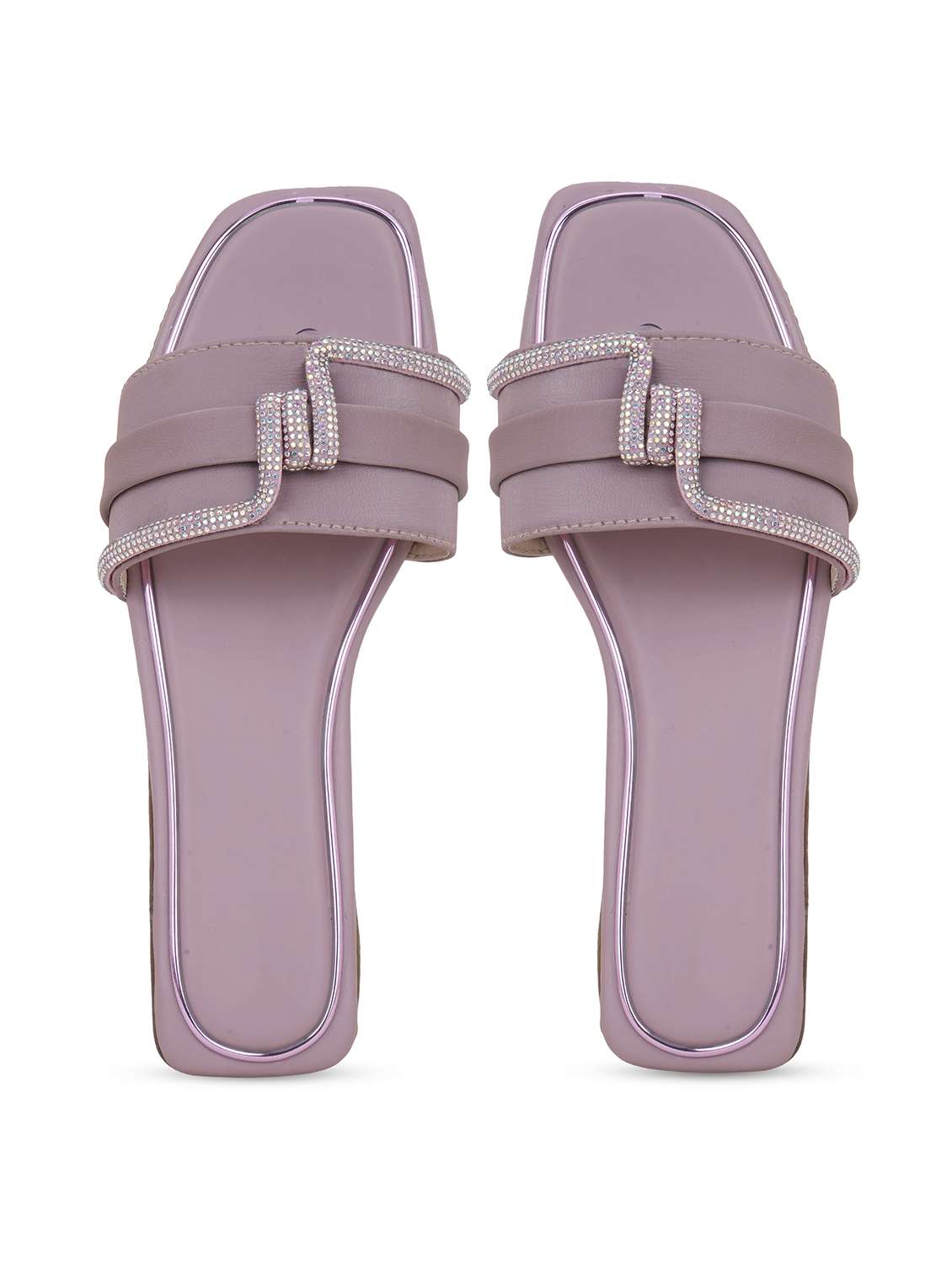 women solid slip on flat sandal - 22295062 -  Standard Image - 4