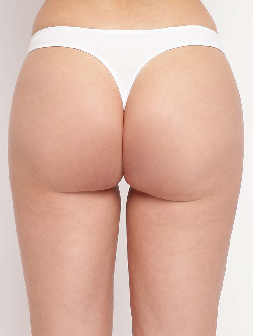 women pack of 3 solid low rise thongs  - 22295066 -  Standard Image - 4