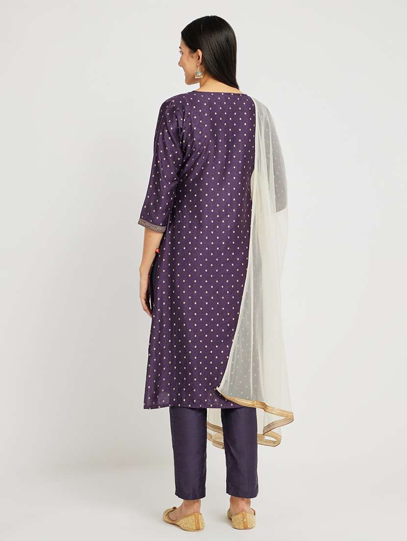 women printed three quarter sleeve straight kurta - 22295127 -  Standard Image - 4