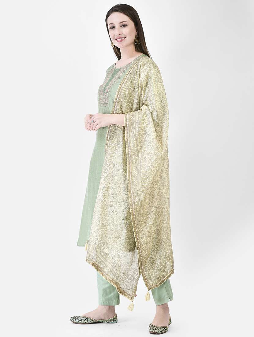 women self design three quarter sleeve straight kurta - 22295128 -  Standard Image - 1