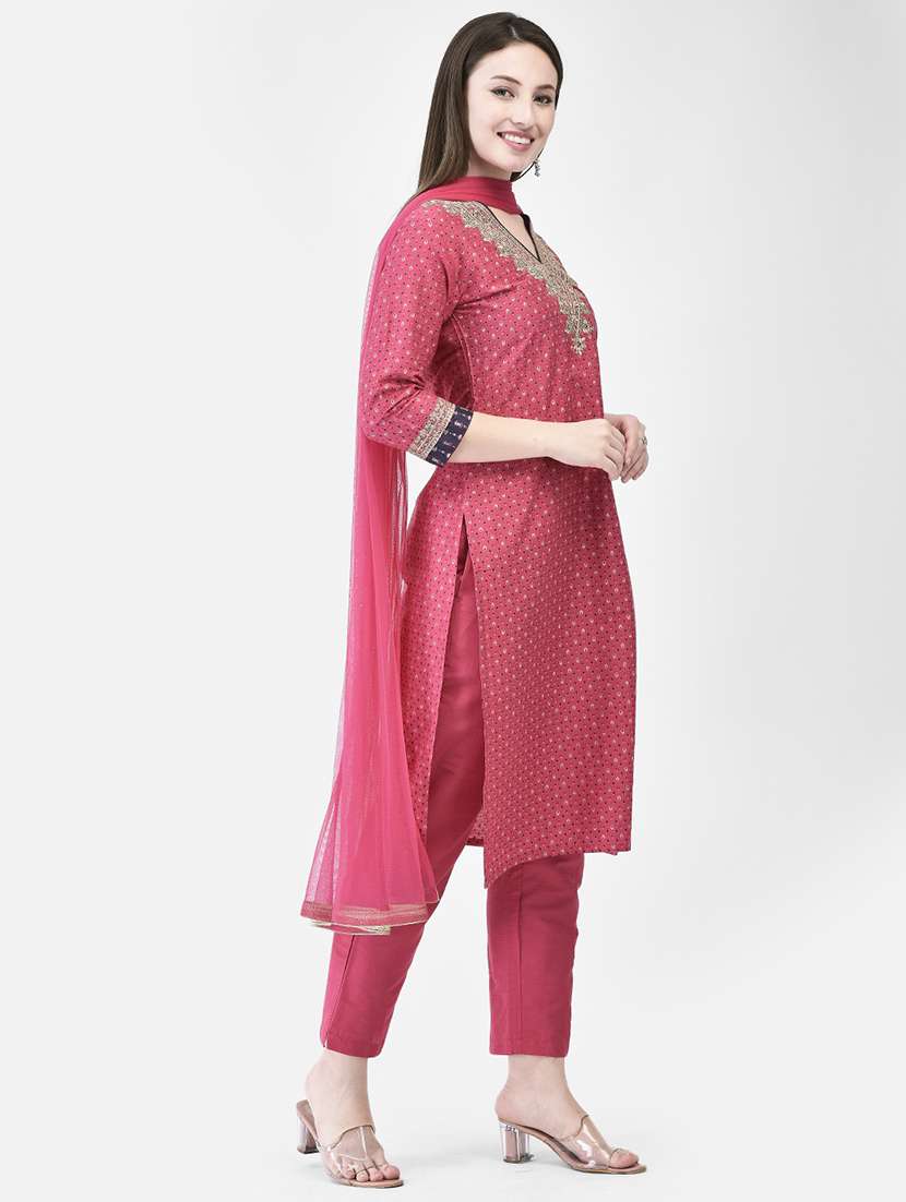 women printed three quarter sleeve straight kurta - 22295136 -  Standard Image - 1