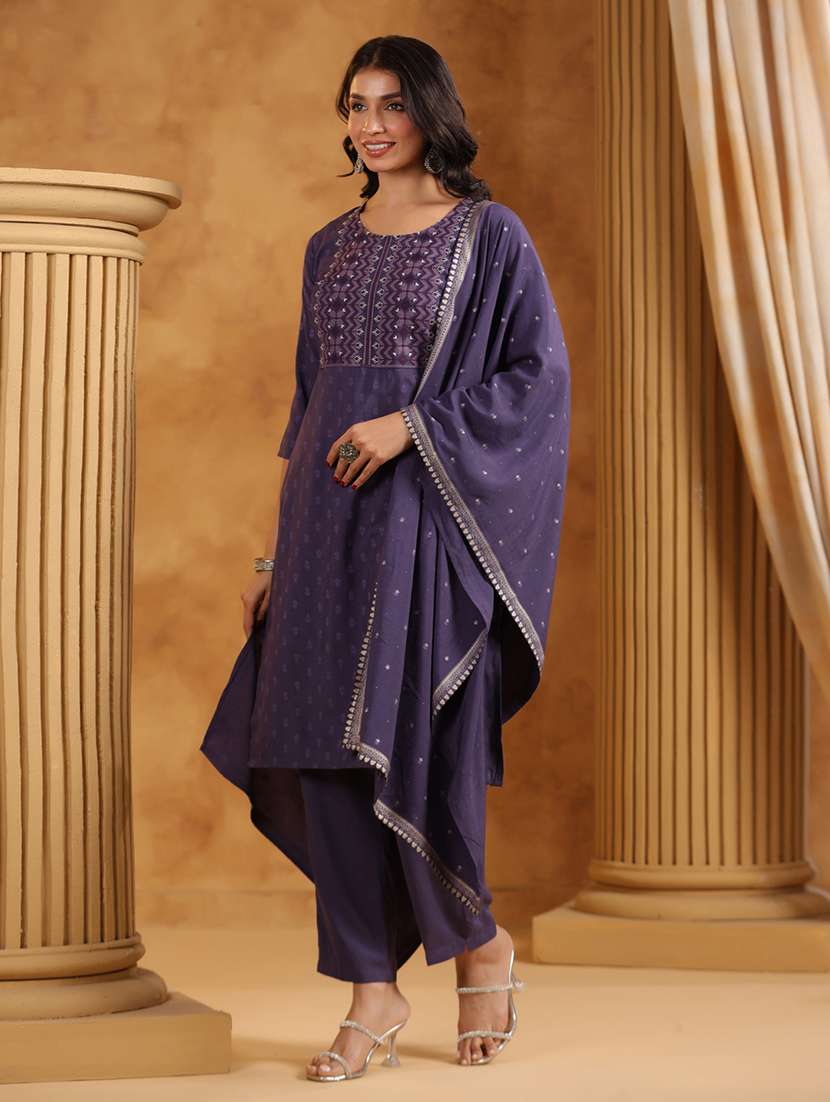 women printed three quarter sleeve straight kurta - 22295153 -  Standard Image - 1