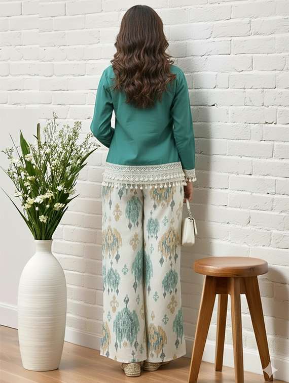 women printed shirt and trouser co-ord set - 22295175 -  Standard Image - 4