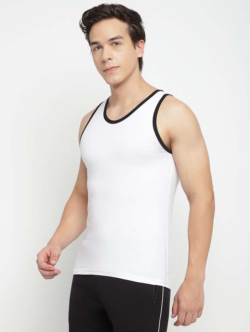 men pack of 3 solid sleeveless vest - 22295448 -  Standard Image - 1