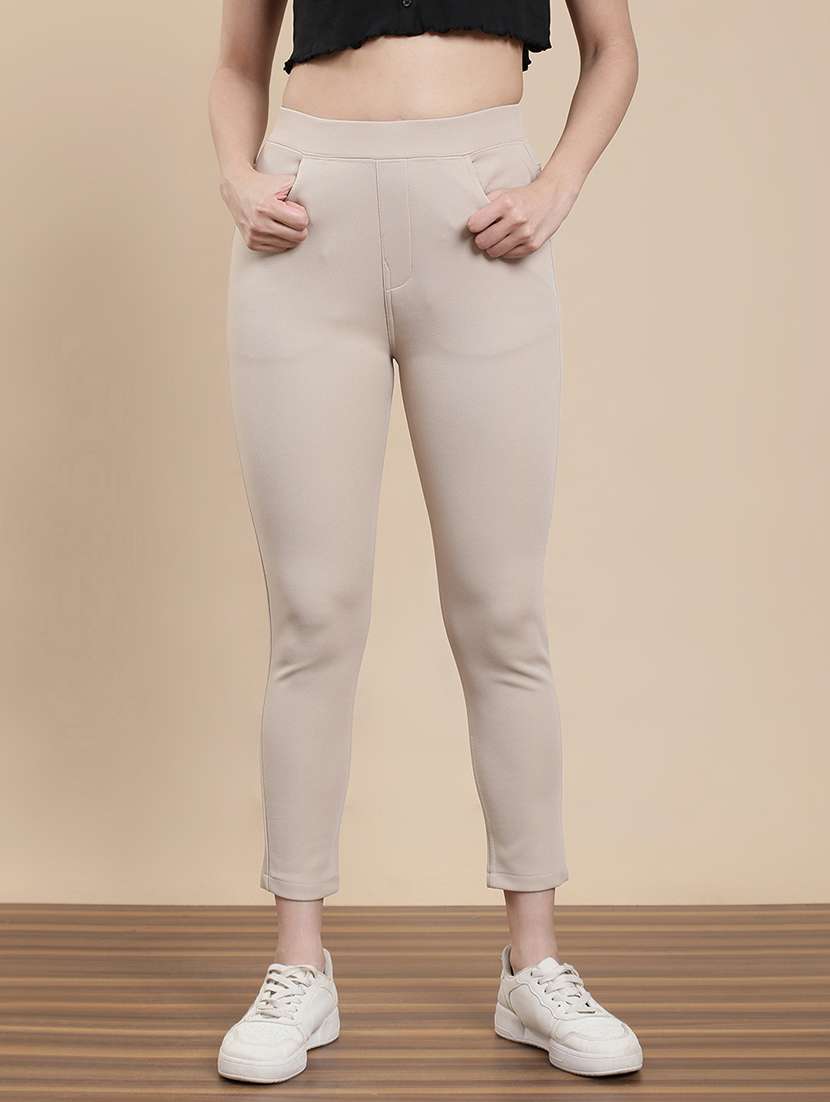 women solid mid rise jegging - 22295628 -  Standard Image - 1