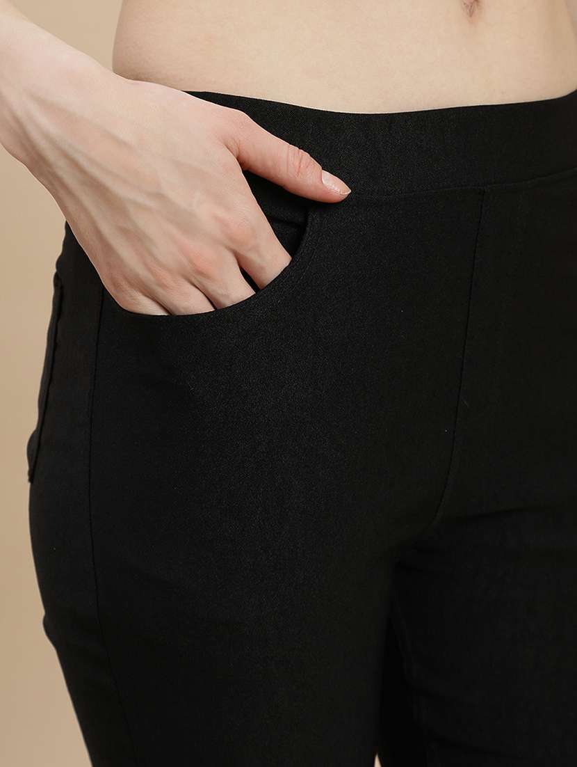 women solid mid rise jegging - 22295632 -  Standard Image - 4