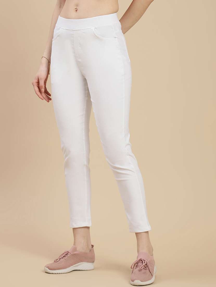 women solid mid rise jegging - 22295634 -  Standard Image - 1