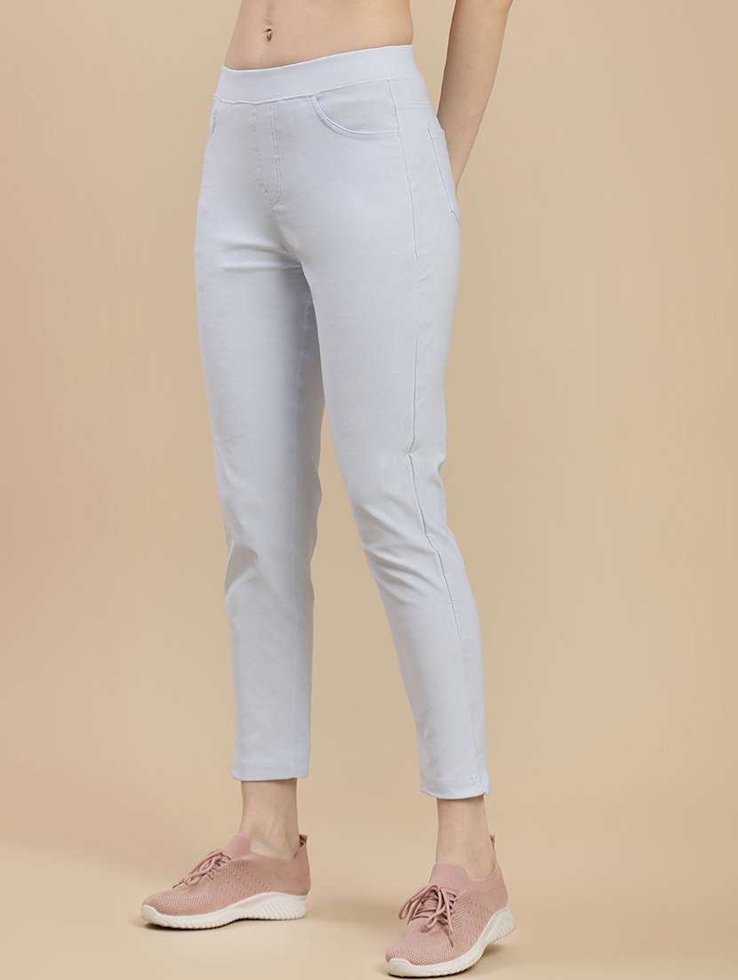 women solid mid rise jegging - 22295635 -  Standard Image - 1