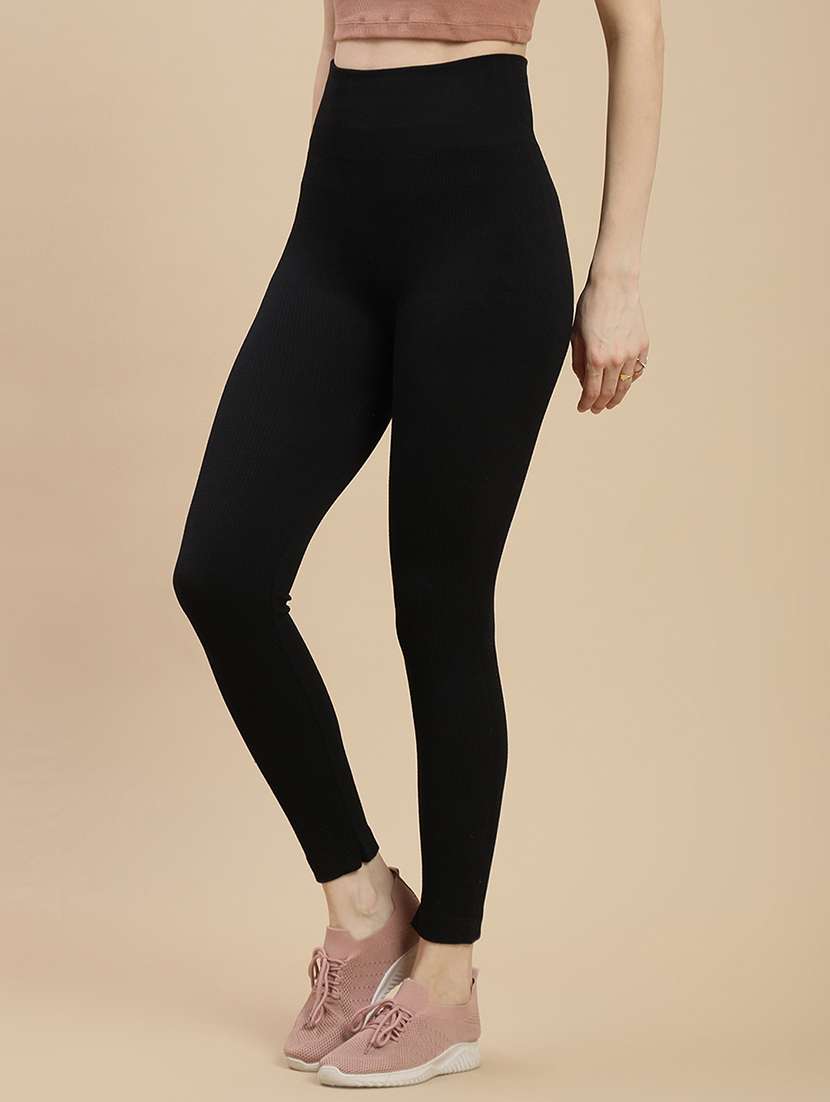 women solid high rise woolen legging - 22295644 -  Standard Image - 1