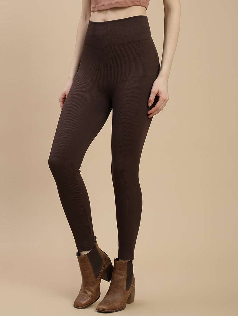 women solid high rise woolen legging - 22295645 -  Standard Image - 1