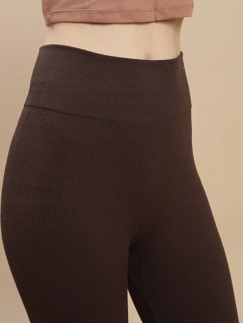 women solid high rise woolen legging - 22295645 -  Standard Image - 4
