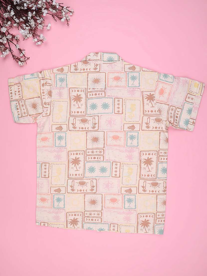 boys printed collared short sleeve shirt - 22295991 -  Standard Image - 1