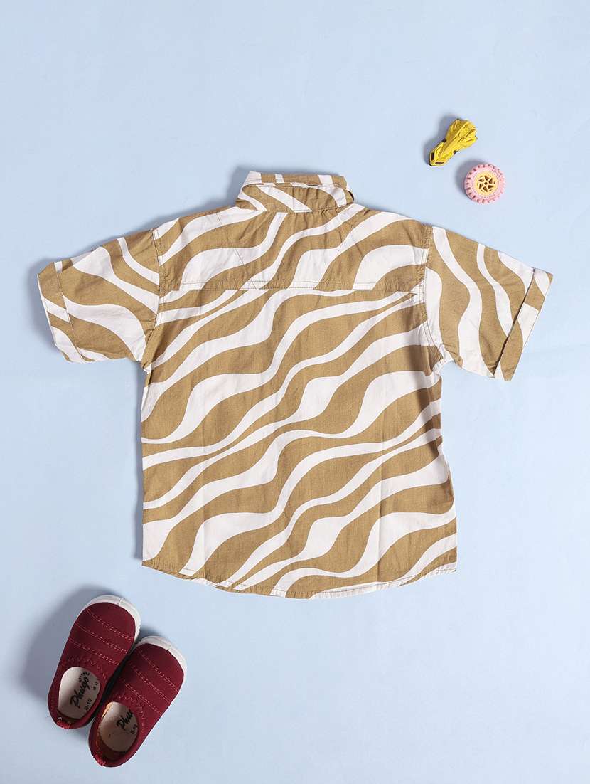 boys printed collared short sleeve shirt - 22295992 -  Standard Image - 1